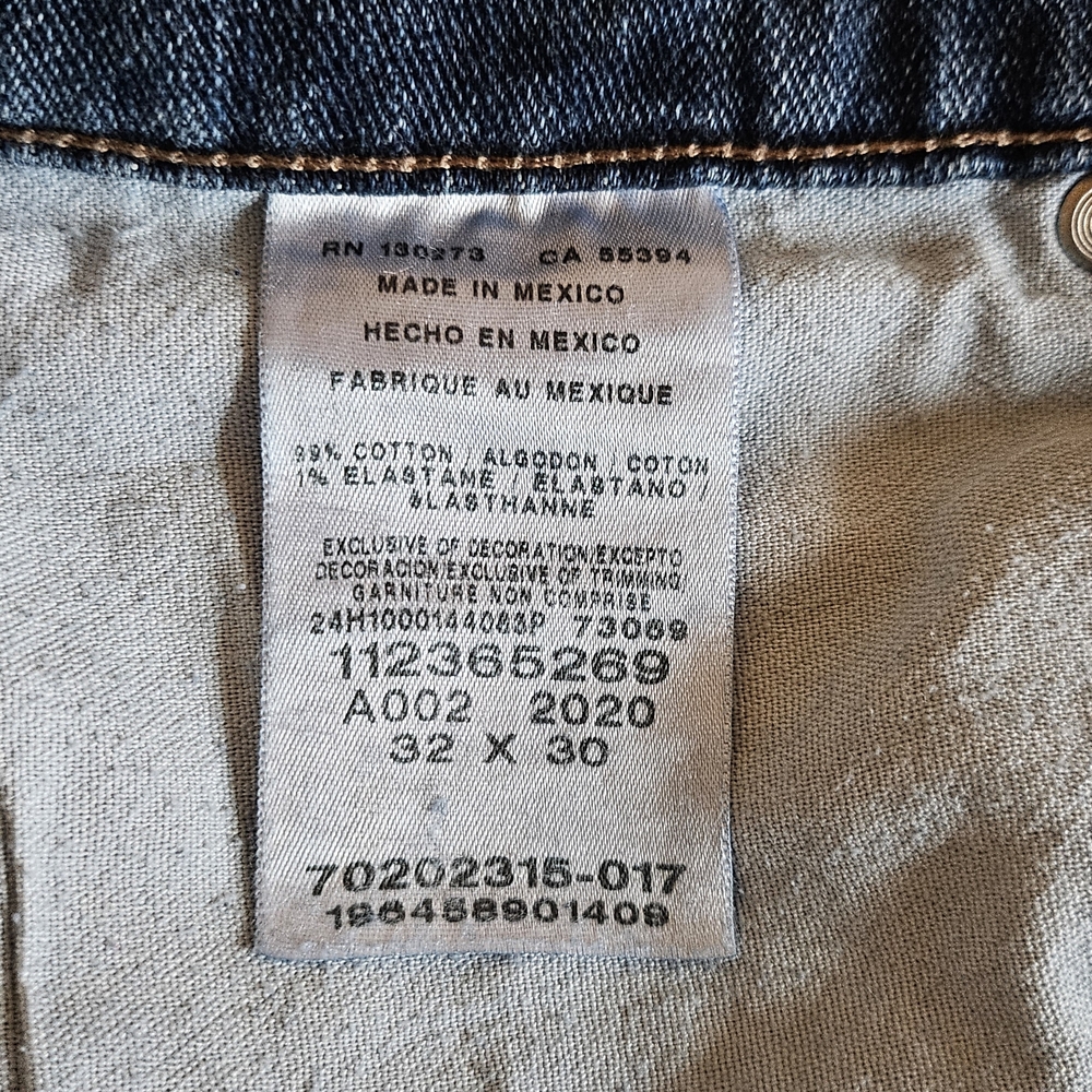 2/$20 Lee Men's Dark Blue 32 x 30 Relax Fit Jeans - Picture 6 of 8